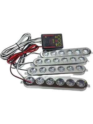 Space Çakar Lamba 6x4 LED Sarı Beyaz 12-24V / LAPA536-1