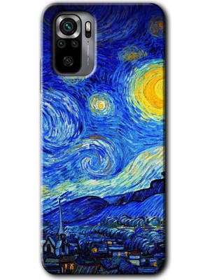 Redmi Note 10S Kılıf Hd Desen Baskılı Arka Kapak - Starry Night