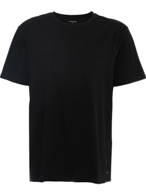 Jack & Jones Kadın Bisiklet Yaka Kısa Kol Basic Tişört Siyah Günlük Stil 7XL