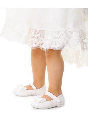 Kiko Kids Cırtlı Fiyonklu Kız Çocuk Babet Ayakkabı Ege 200 Rugan