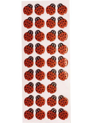 Limmy Sticker Kabartmalı Stiker Defter, Planlayıcı Etiket Uğurböceği (CB265) 16X7 cm