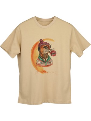 Aten Wear Oversize Bisiklet Yaka Basic Kısa Kollu Tişört