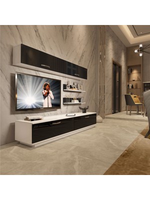 Decoraktiv Eko 5b Slm Std Tv Ünitesi Tv Sehpası - Beyaz - Siyah