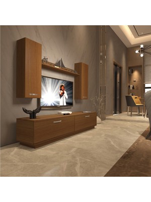 Decoraktiv Eko 5db Slm Std Tv Ünitesi Tv Sehpası - Naturel Ceviz