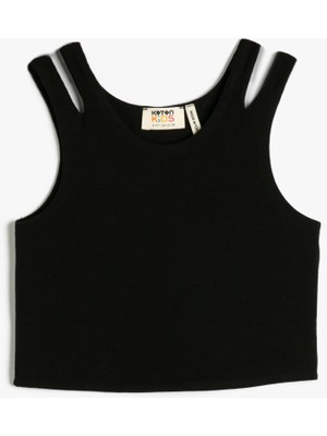 Koton Atlet Crop Askılı Pencere Detaylı Bisiklet Yaka