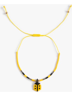 Koton Boncuklu Bileklik Uğur Böceği Charm Detaylı