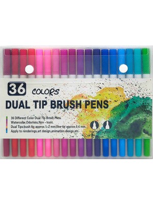 Dodocool Çift Taraflı Brushpen 36’lı Marker Kalem Seti Bullet Jurnal Mandala Eskiz Boyama Seti