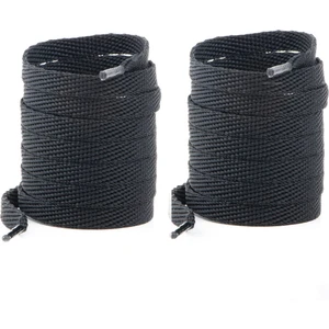 Spor Ayakkabı Bağcığı 120 cm Yassı Örgü Bağcık Bot Spor Bağcık 1 Çift  ( Siyah )