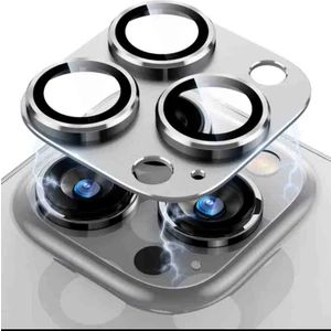 Cover Center  iPhone 14 Pro / 14 Pro Max Için Kamera Lens Korucuyu Metal Çerceveli Tam Kaplar Cam