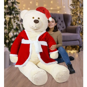Harika Peluş Fabrikası  200 cm Noel Baba Şapkalı Ayıcık  Yeni Yıl ,yılbaşı Hediyesi