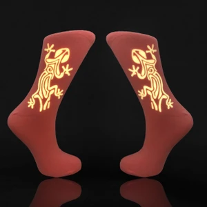 Al Bi 90Lık Unisex Fosforlu Gece Parlayan Kertenkele Desenli Soket Çorap