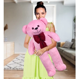 Harika Peluş Fabrikası 120 Papyonlu Büyük Pembe Ayıcık (%100 Yerli)