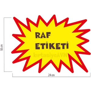 Mt Kırtasiye Market Reyon Raf Önü Sarı Yıldız Karton 24*18 Cm.raf Yıldızı 50 Adet