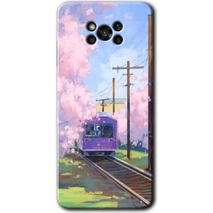 Poco X3 Nfc Kılıf Hd Desen Baskılı Arka Kapak + Esnek Nano Cam - Rails Paint