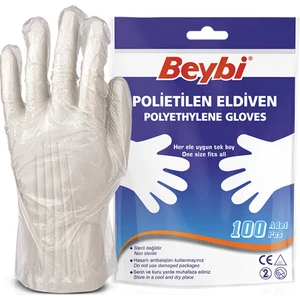 Pet (Polietilen) Eldiven - 100'LÜK Poşet 12 Adet