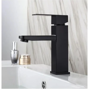 Siyah Kare Lavabo  Bataryası