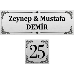 Metal Kapı Isimliği ve Kapı Numarası Baskılı Kapı Isimliği