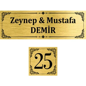 Metal Kapı Isimliği ve Kapı Numarası Baskılı Kapı Isimliği