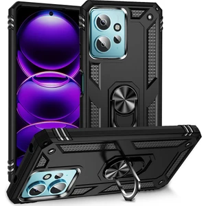 Heptek İletişim Xiaomi Redmi Note 12 4g Kılıf Tank Zırh Yüzüklü Mıknatıslı Standlı Kapak (Vega)