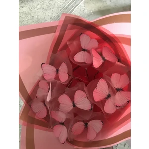 ERK Pazarlama LED Işıklı Pembe Kelebek Çiçek Buketi