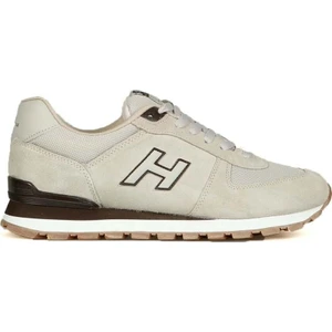 Peru 19250 Bej Akel-Kahve 40 Hakiki Deri Erkek Sneaker Ayakkabı