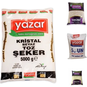 5kg Toz Şeker+Pilavlık Pirinç+Çok Amaçlı Un+Dermason FASULYE=20KG
