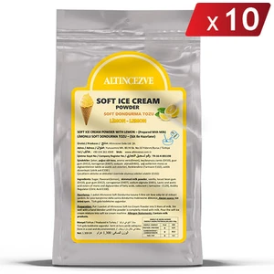 Soft Dondurma Tozu Limonlu 1.300 gr x 10 Adet - 5l (Süt)