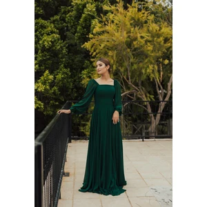 Berissima Bride Ares Şifon Kare Yaka Elbise