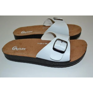 Kadın Anatomik Poliüretan Taban Ayarlanabilir Tek Toka Beyaz Renk Terlik