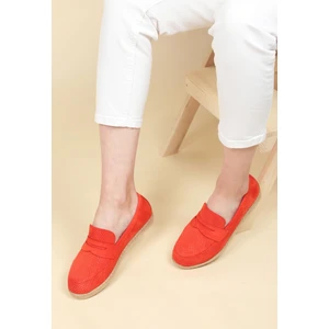 Lazer Delikli Loafer Mercan