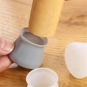 Buffer&reg; 8 Adet Silikon Masa ve Sandalye Ayağı Için Kaydırmaz Çizdirmez Mobilya Çorabı Gri