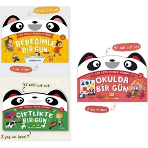 Bi Kutu Oyun Cırt Cırtlı Etkinlik Kitabım Bebeğimle Bir Gün - Çiftlikte Bir Gün - Okulda Bir Gün Cırtcırtlı-3Lu