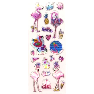 Sticker Kabartmalı Stiker Defter, Planlayıcı Etiket Flamingo (CB451) 16X7 cm