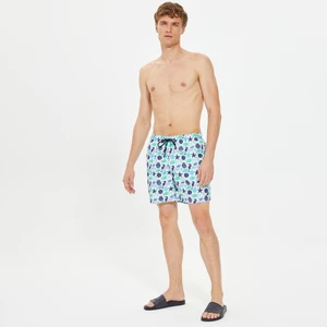 Erkek Beyaz Standart Fit Şort Mayo