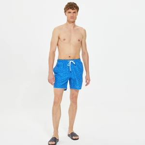 Erkek Mavi Standart Fit Şort Mayo