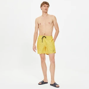 Erkek Sarı Standart Fit Şort Mayo