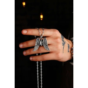 The Collection Gotik Vintage Çift Melek Kanadı Kolye