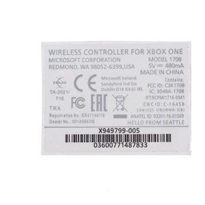 Xbox One Elite Xbox One Kol Etiketi Kol Tamiri Yedek Parça XBOX Kol Sticker Beyaz