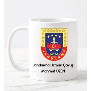Nil Hediye Jandarma Uzman Çavuş Hediye Kupa Bardak