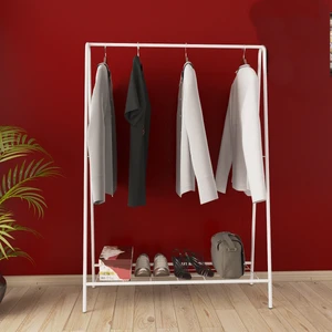 Wood In Wonderland Oval Telli Beyaz Butik Askısı Konfeksiyon Askılık Elbise Askılığı