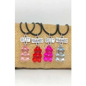 Tuna Takı & Aksesuar Jelibon Ayıcık 4'lü Arkadaşlık Kolyesi Bff Kolye Best Friends Kolye