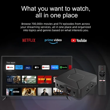 FS1PRO Teknoloji 4K Android TV Pro Box / Sesli Komut & Google Asistan Prime Android TV Box & Akılı