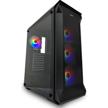 Dark Guardian 4x12cm FRGB Led Fanlı Cam Yan Panelli USB 3.0 Bilgisayar Kasası