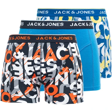 Jack & Jones Desenli 3'lü Boxer