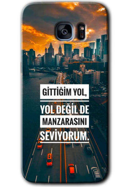 Galaxy S7 Edge Kılıf Hd Desen Baskılı Arka Kapak + Kırılmaz Cam - Manzara Seviyorum
