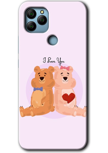 General Mobile Gm 21 Kılıf Hd Desen Baskılı Arka Kapak - Sevgili Ayıcık