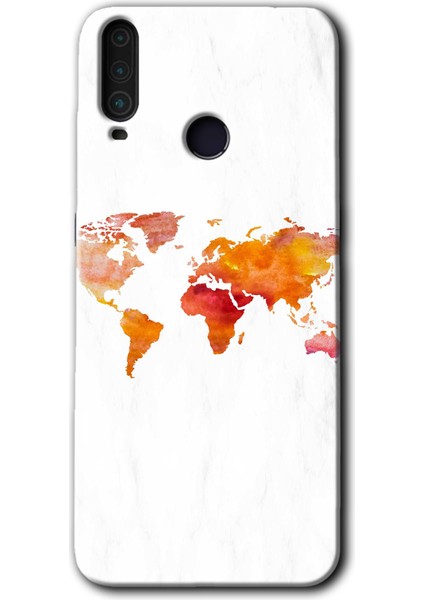 General Mobile Gm 10 Kılıf Hd Desen Baskılı Arka Kapak - Dünya Haritası