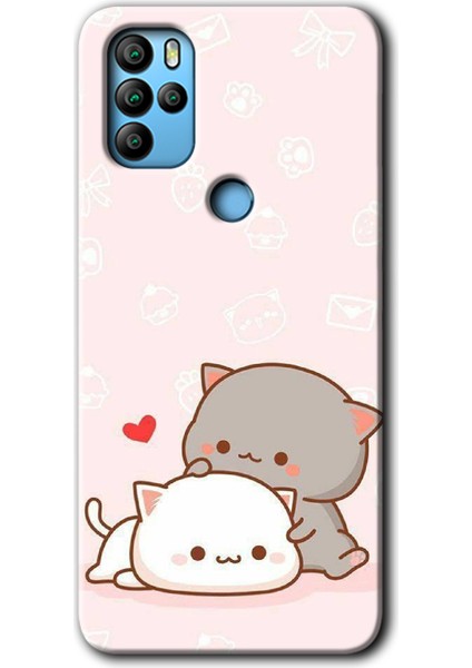 General Mobile Gm 21 Pro Kılıf Hd Desen Baskılı Arka Kapak - Kedi Aşkı