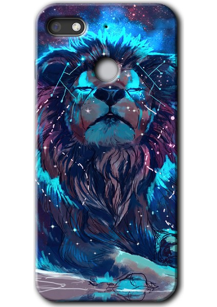 General Mobile Gm 8 Go Kılıf Hd Desen Baskılı Arka Kapak - Neon Aslan