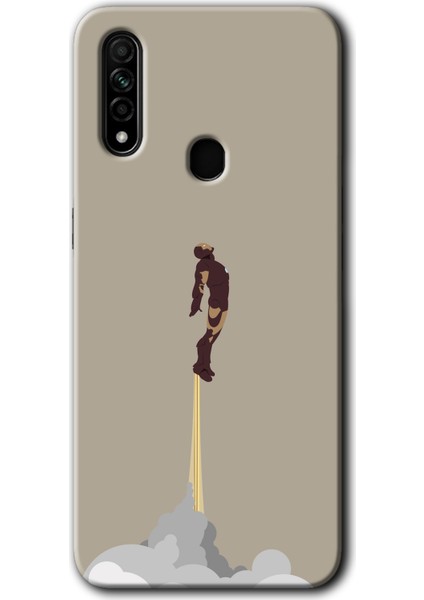 Oppo A31 Kılıf Hd Desen Baskılı Arka Kapak - Ironman-Airport